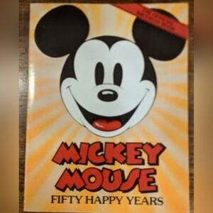 MICKEY MOUSE "Fifty Happy Years" Official Birthday Book 1977